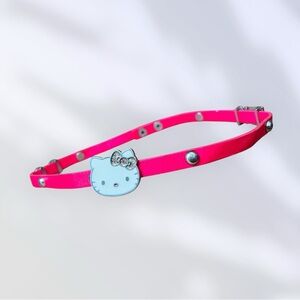 Sanrio Hello Kitty‎ Adjustable Belt Pink Girls Sparkly Bow Faux Leather Vegan